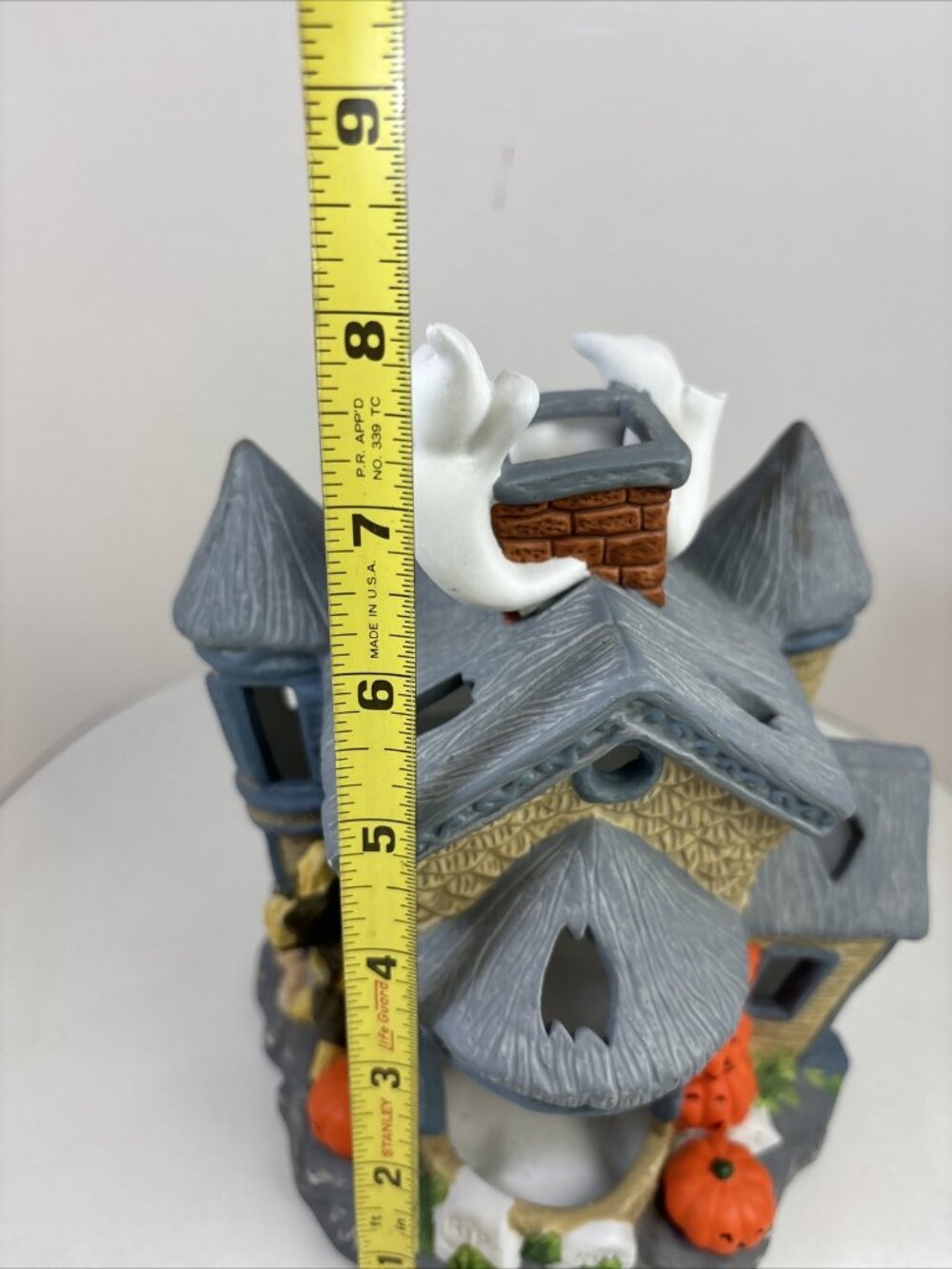VTG PartyLite Halloween Ceramic Haunted Tealight House Candle Holder P7311 - Picture 5 of 6